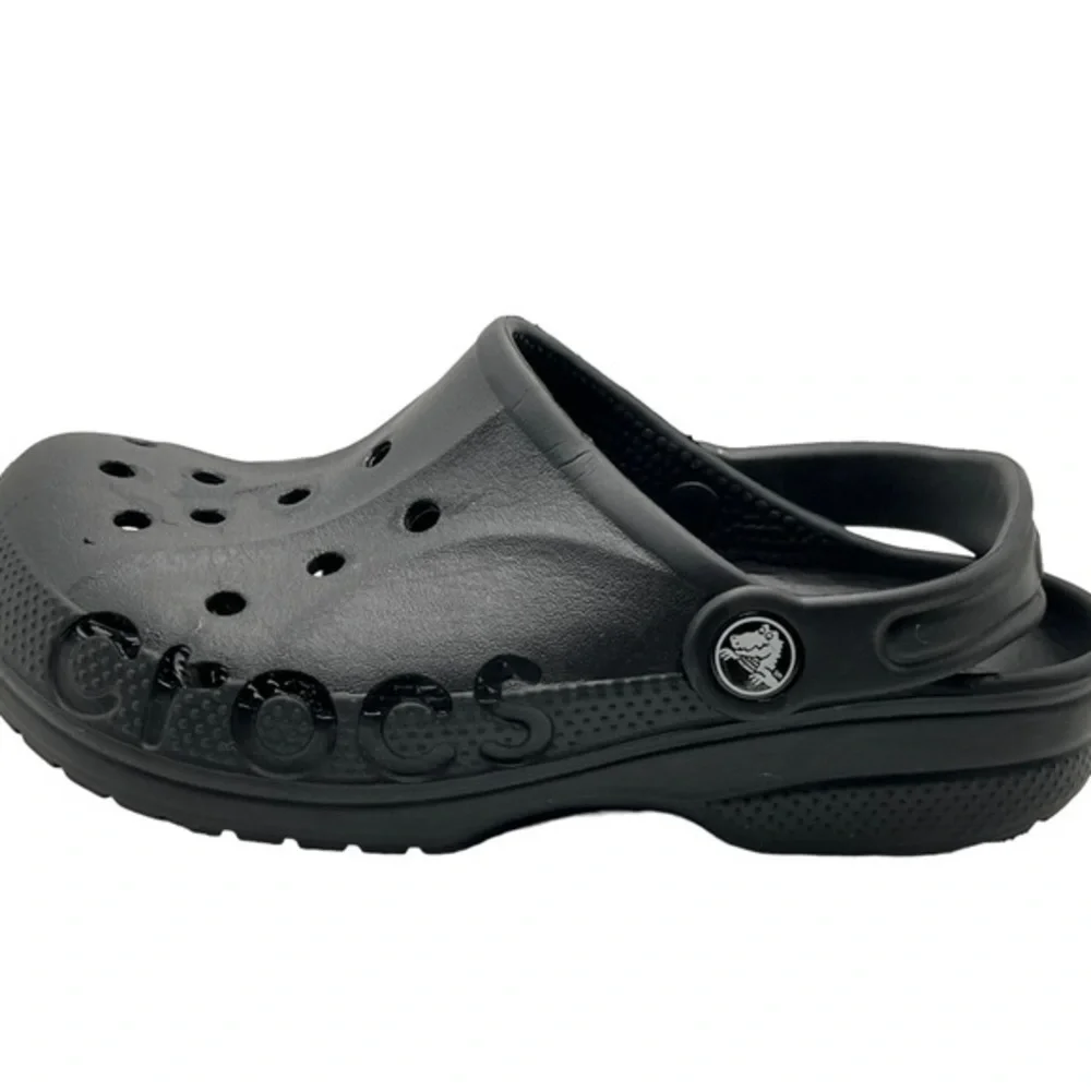 Crocs Unisex Baya  Black Clog  Size Kids Juniors 2 or 4 - Picture 3 of 5
